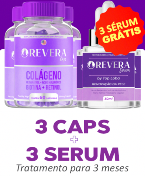 Revera Caps e Sérum 3 meses de tratamento